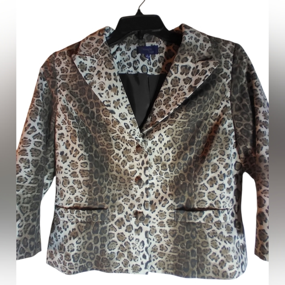Fundamental Things Leopard Print Women's Jacket Size 10 Mob Wife Vacation